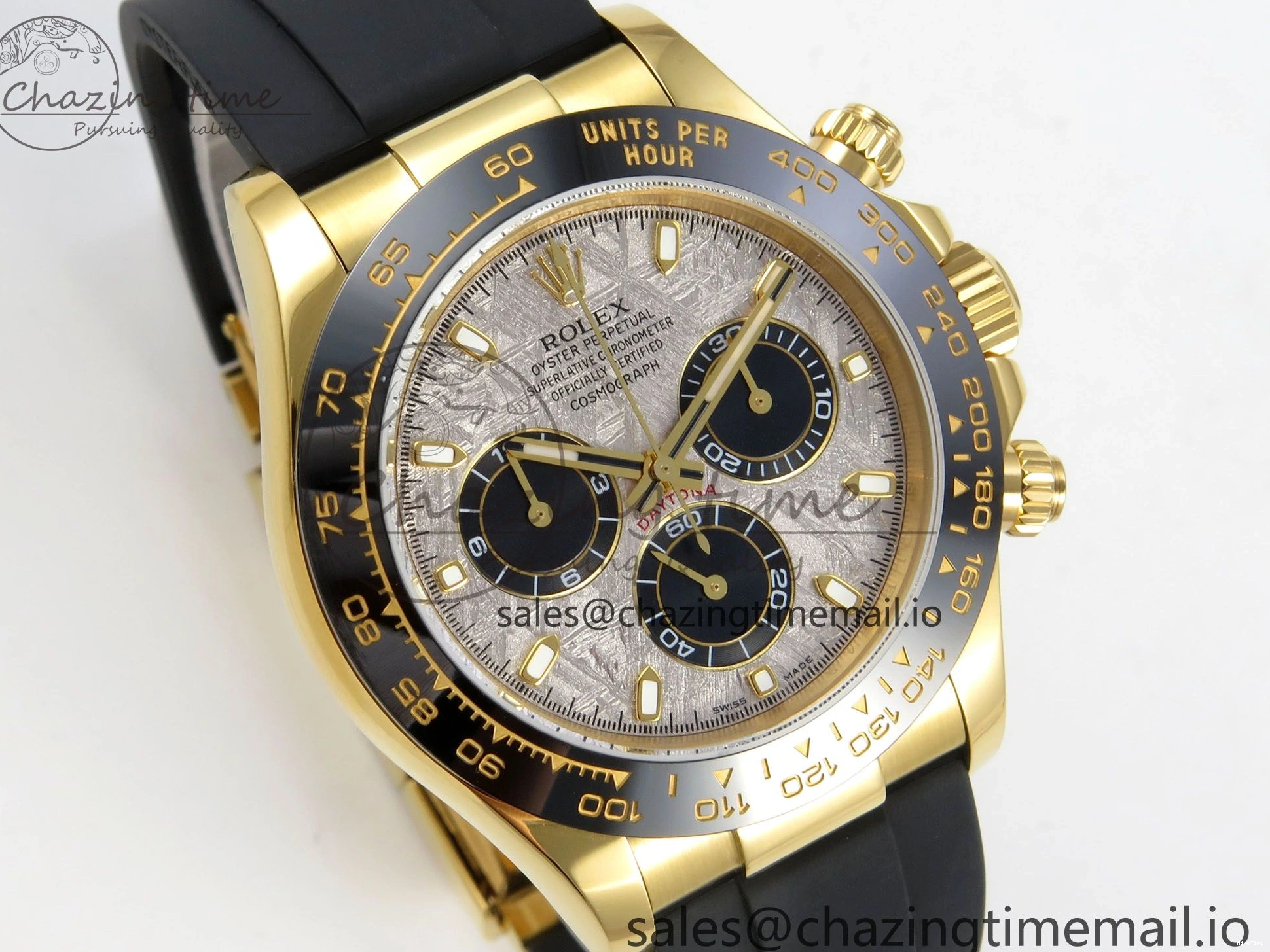 MiroTime 0502 Daytona 116508 YG 3CF 1:1 Best Edition Black Bezel Meteorite Dial on Oysterflex Strap SH4130 V2(Mod Version) Effortless 119